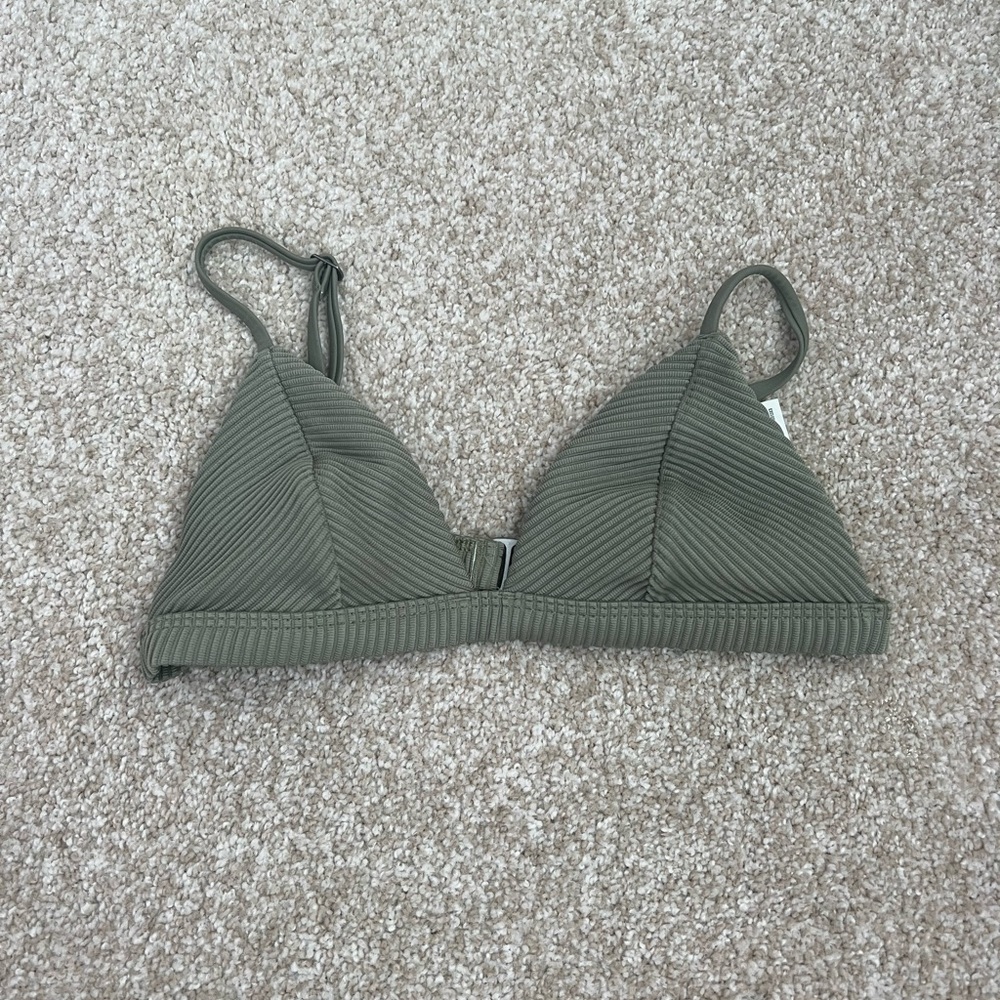 Hollister olive green swim top